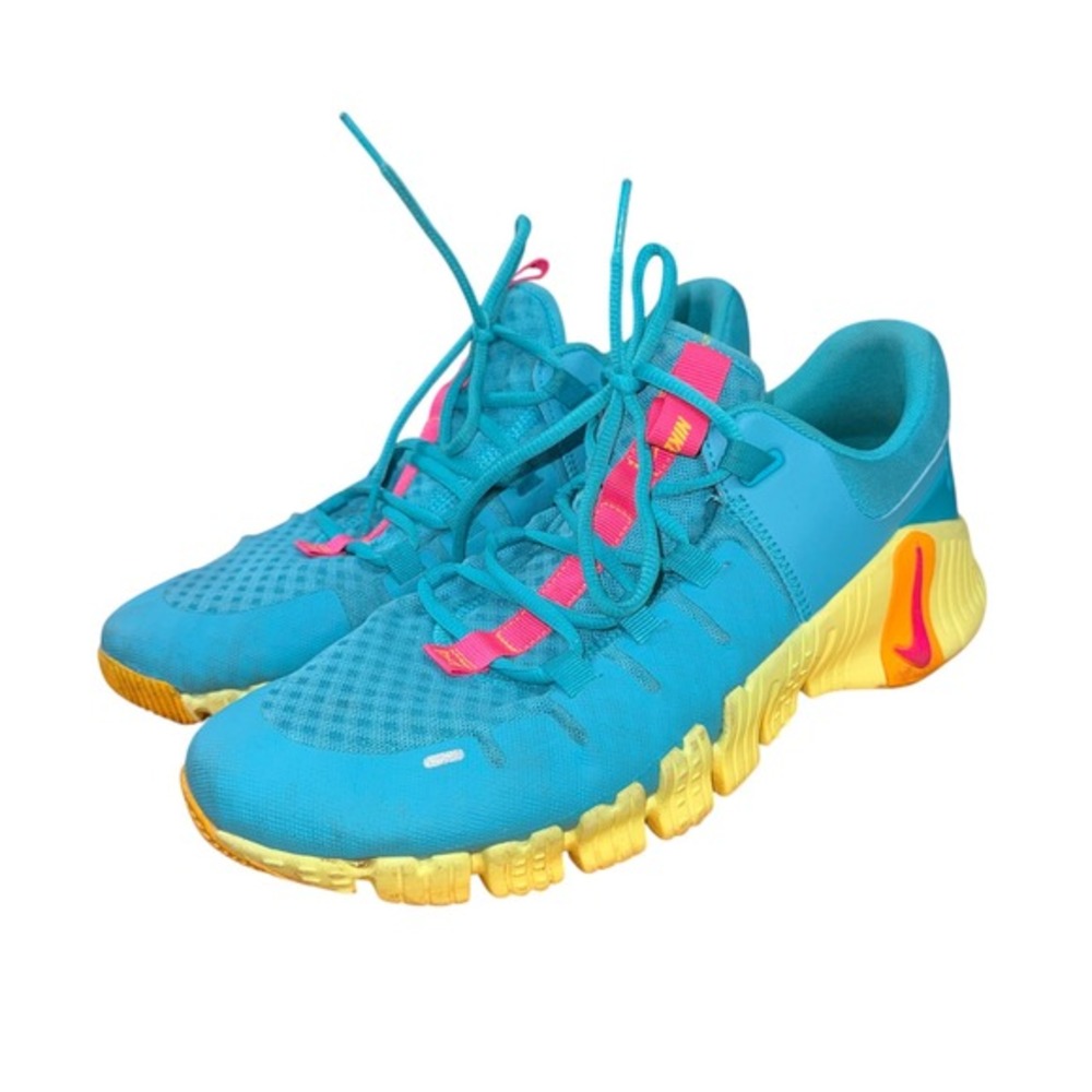 Nike Free Metcon 5 Mens 10 Pre-Owned Dusty Cactus Blue Training Shoes DV3949-302 - Picture 9 of 13